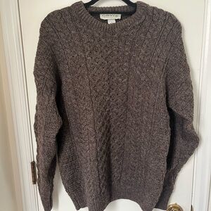 ORVIS Men’s Vintage Fisherman Brown Wool Sweater | Size Medium